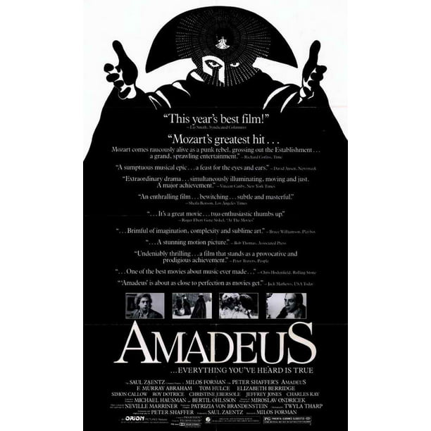 Classic Movie Poster HD Canvas Art Print 12 16 20 24" Sizes Amadeus 1984